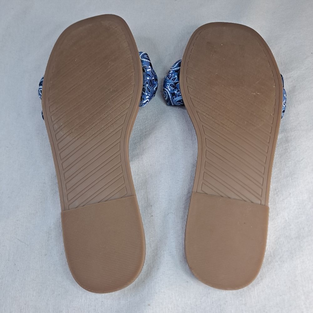 BP. Santos2 Women's Slide Sandals Size 8.5 Blue Bandana Braided - Picture 6 of 8